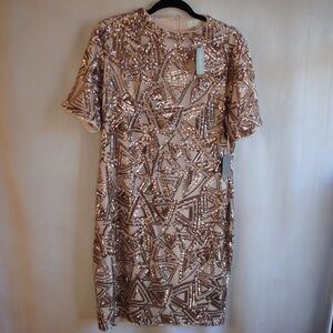 Sequin Dress in Rose Gold PLUS Size